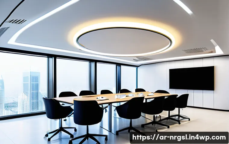 에너지 관리 프로그램의 성공적인 실행 방안 - A modern corporate office interior in the Middle East with Arabic architectural elements, featuring ...